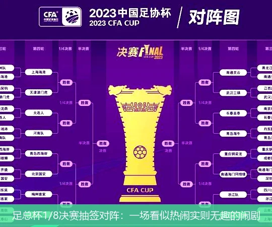 足总杯1/8决赛抽签对阵：一场看似热闹实则无趣的闹剧